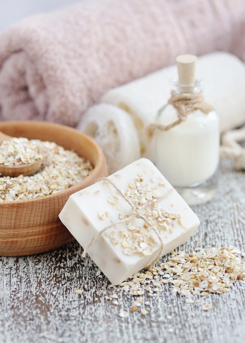 Soap oatmeal handmade for a Natural Clean